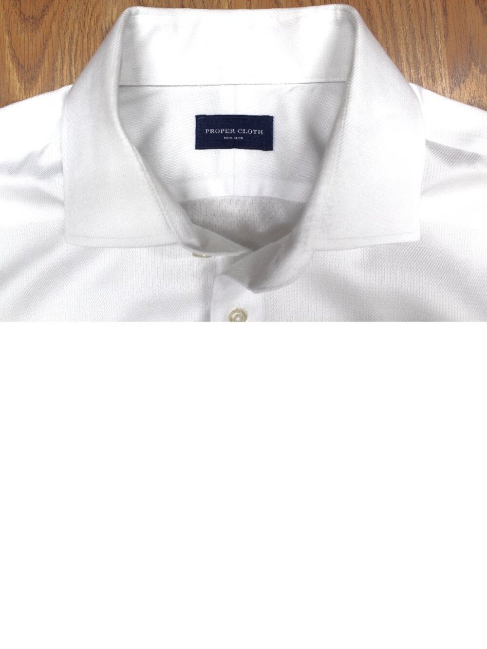 PROPER CLOTH REGULAR FIT SHIRT 100% COTTON WHITE Sz 16 1/2 | LARGE, L